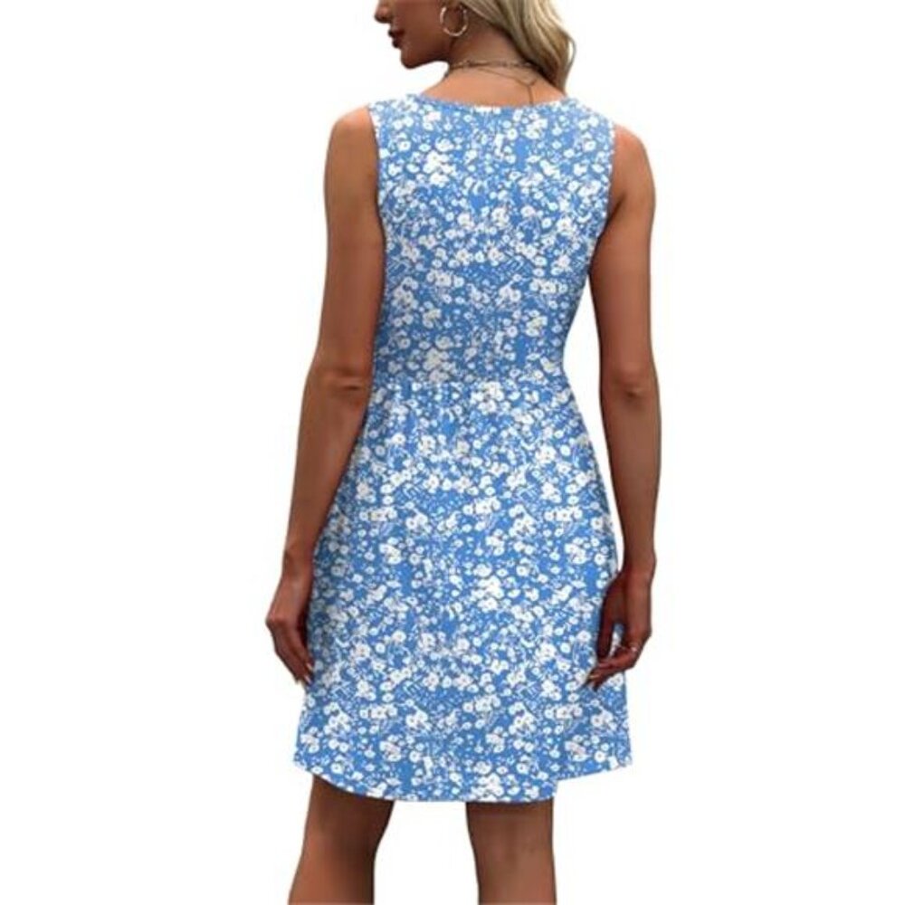 WIHOLL Women's Summer Dress 2026 A-Line Sleeveless Casual Sundress with Pockets - Picture 5 of 5